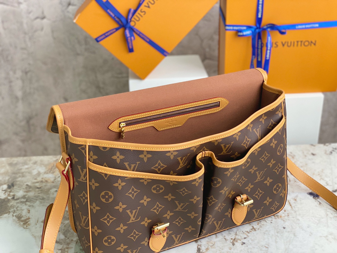 [TOP] Louis Vuitton LV Boulogne Bag 37*23*12.5cm - Brown