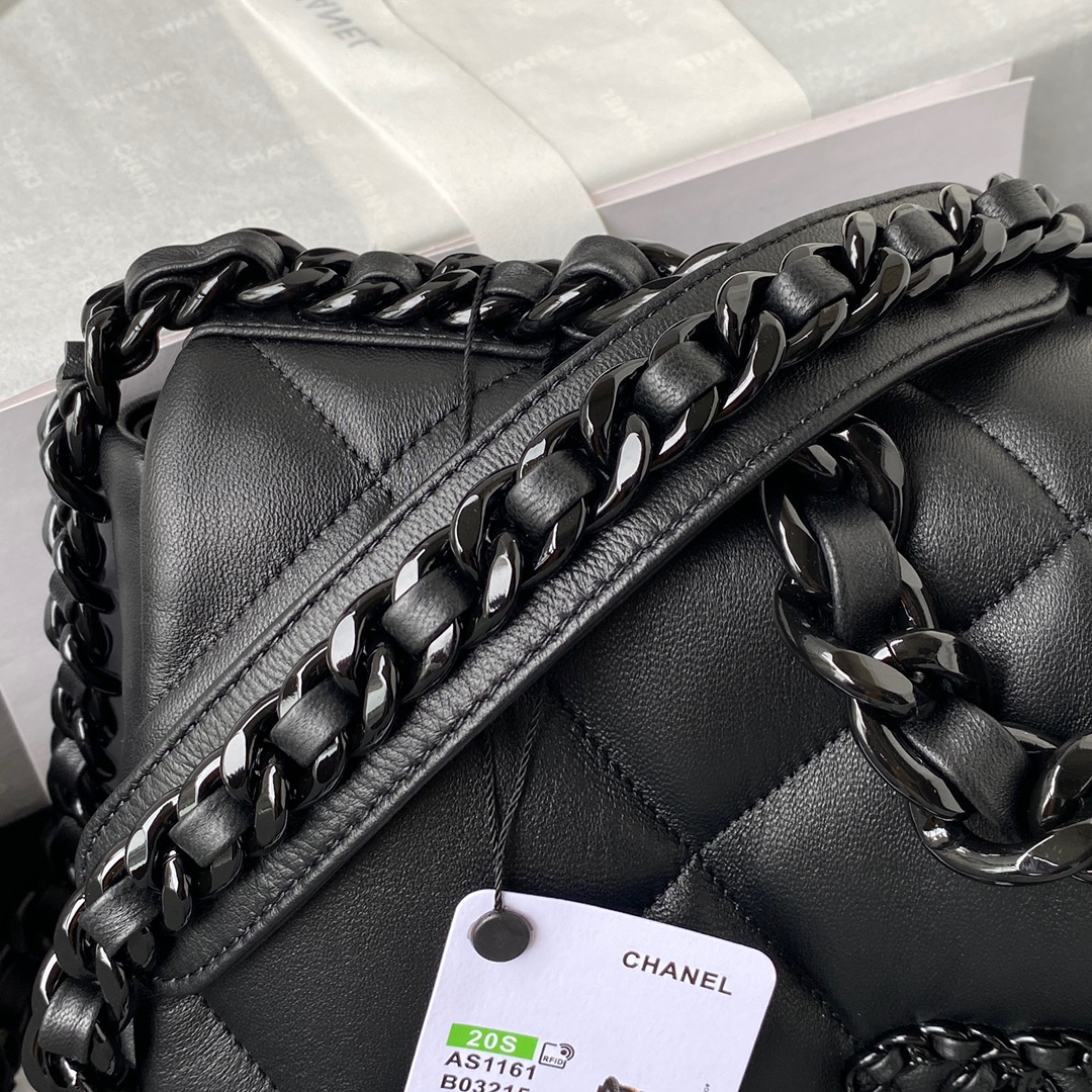 [TOP] CHANEL 19 Bag Maxi 30CM - All Black