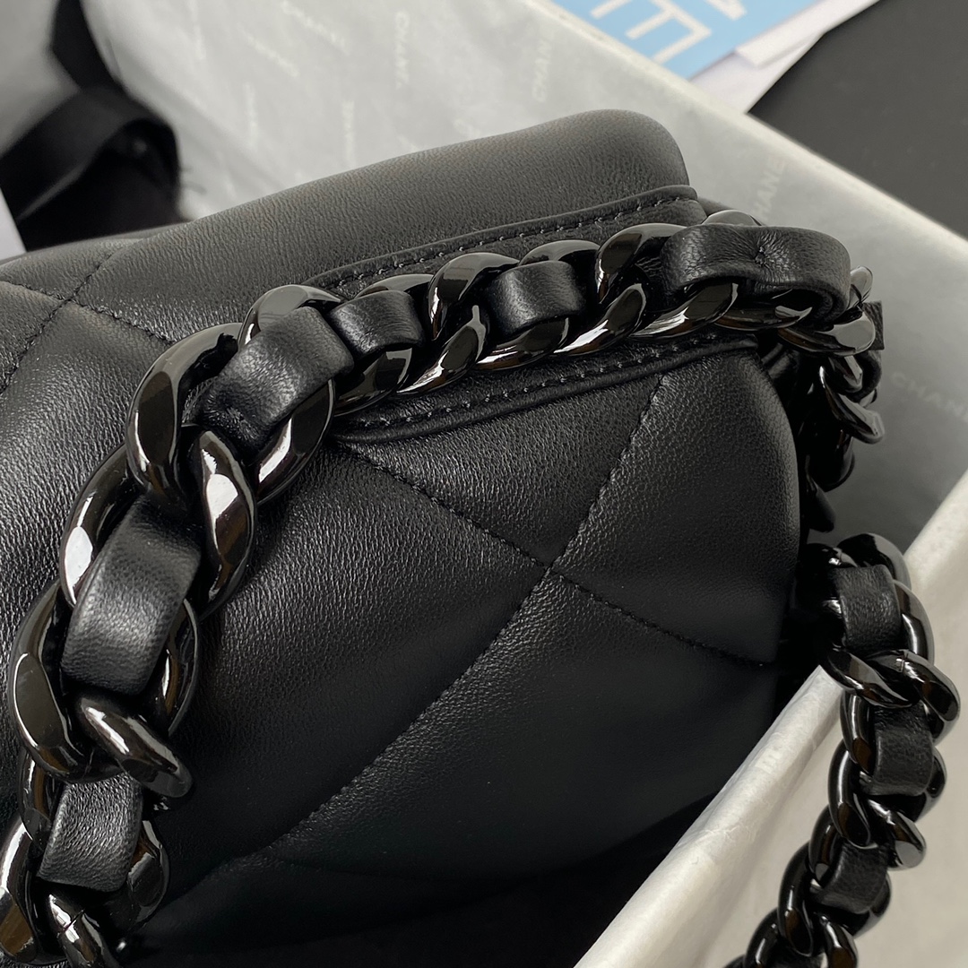 [TOP] CHANEL 19 Bag Maxi 30CM - All Black