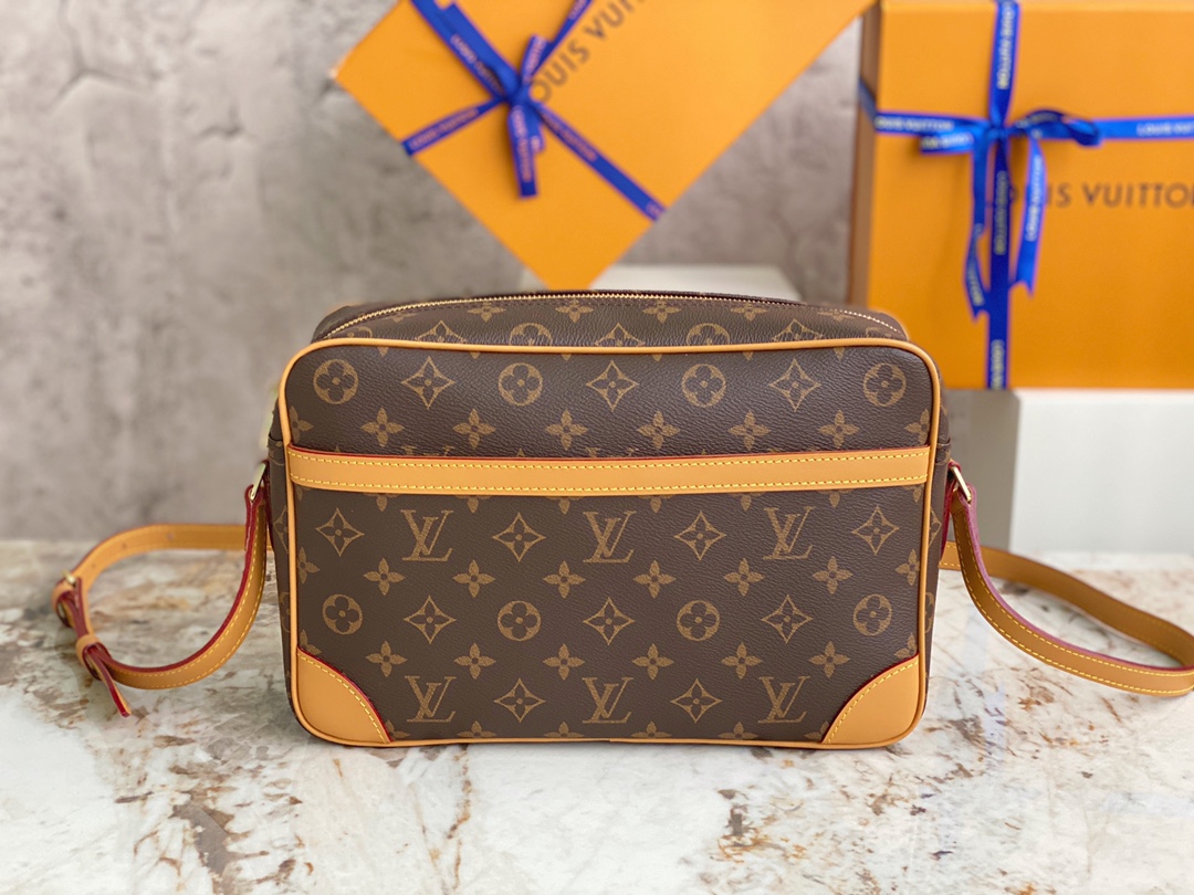 [TOP] Louis Vuitton LV Vintage Monogram Bag 23.5*15.5*5.5cm/29×19×7.5cm - Brown