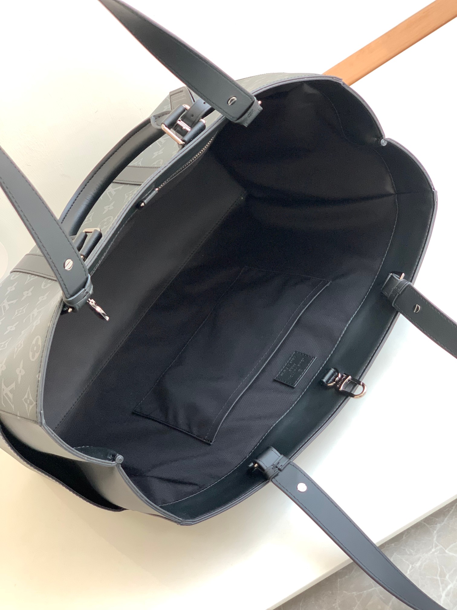 [TOP] Louis Vuitton LV Sac Plat 24H Tote Bag 44 x 33 x 18cm - Black