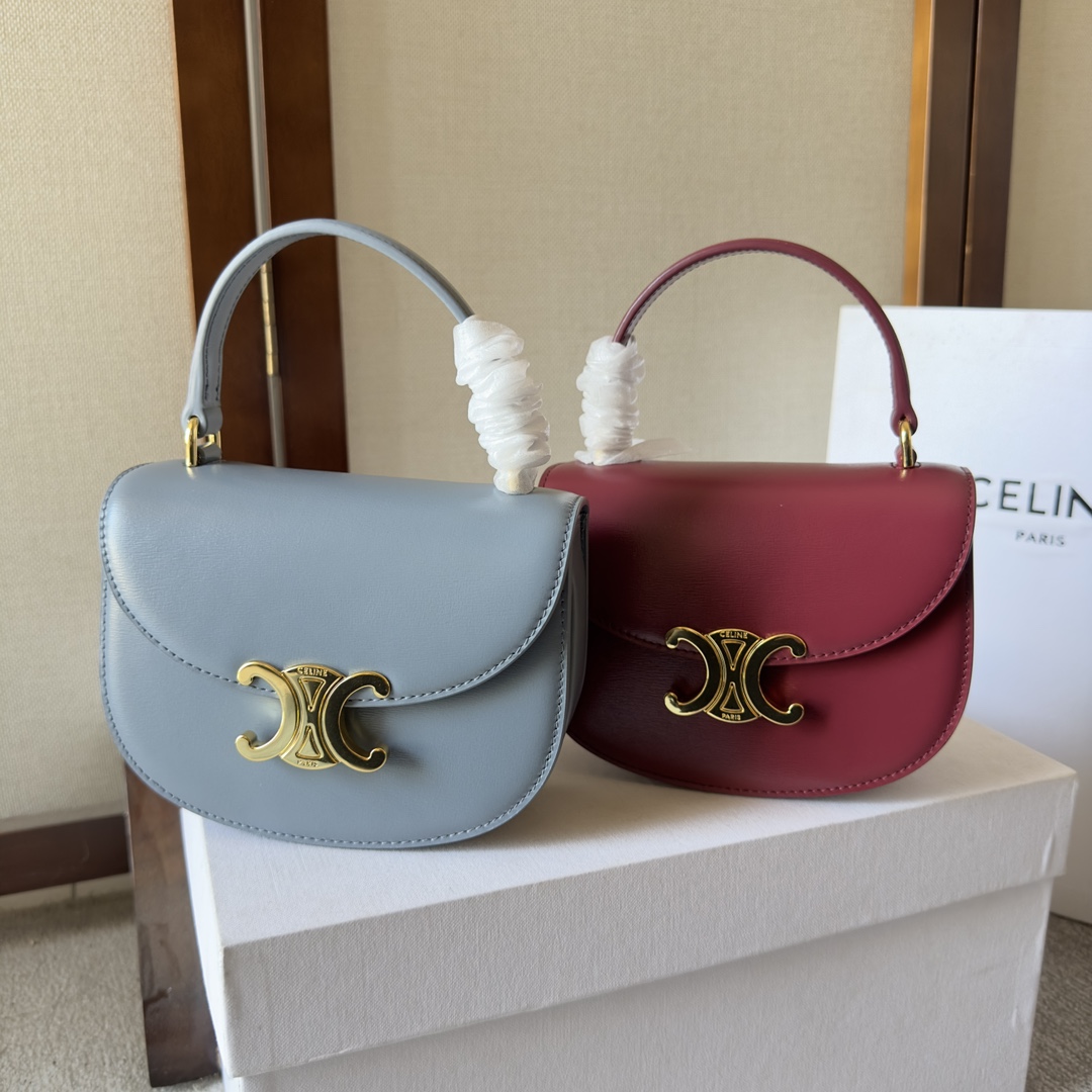 [TOP] CELINE Triomphe Bags Mini Besace Bag 15.5×11.5×5CM - 2 Colors