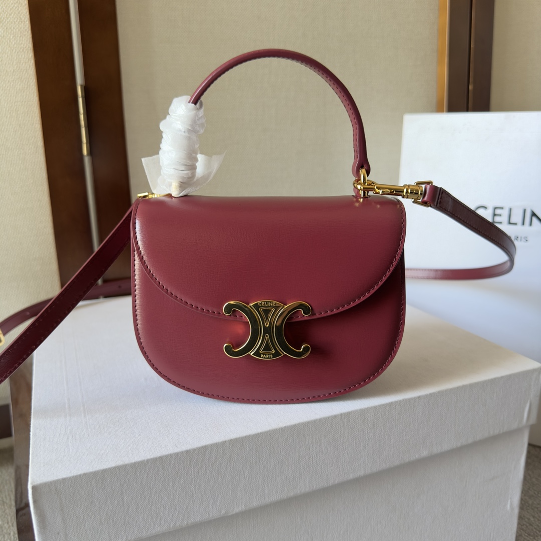 [TOP] CELINE Triomphe Bags Mini Besace Bag 15.5×11.5×5CM - 2 Colors