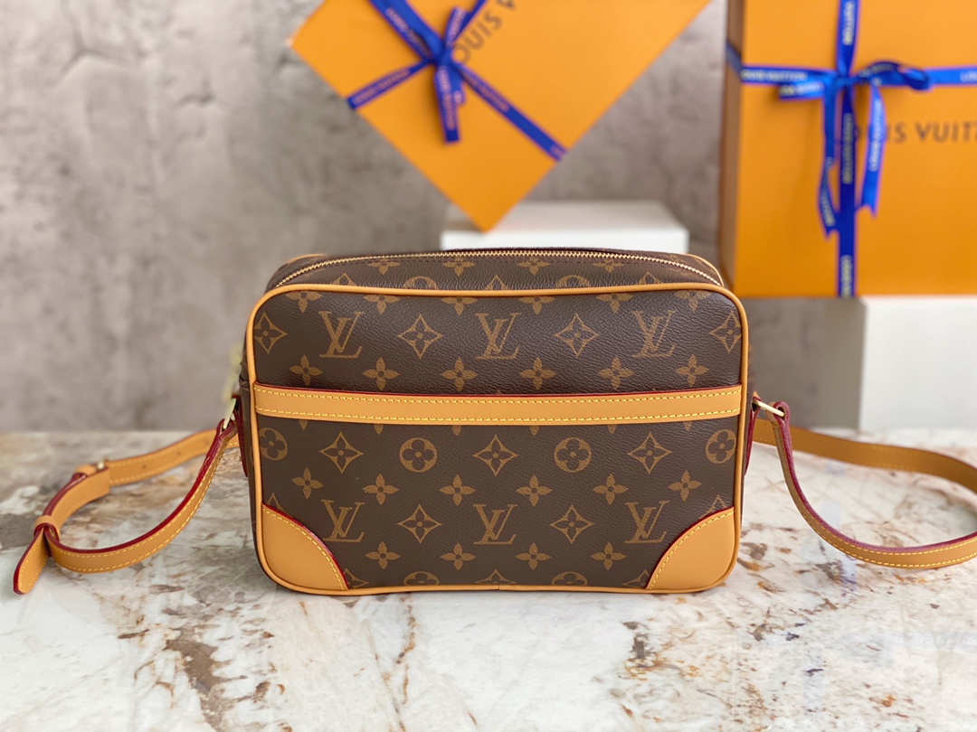 [TOP] Louis Vuitton LV Vintage Monogram Bag 23.5*15.5*5.5cm/29×19×7.5cm - Brown