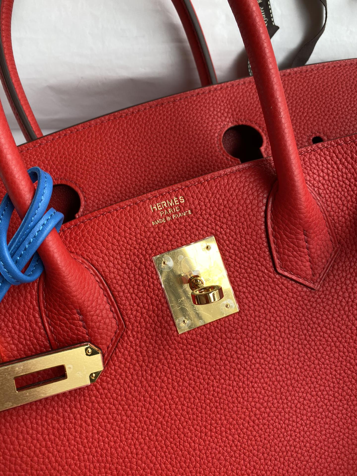 [TOP] HERMES Birkin Togo Leather 30cm - Rouge Casaque & GHW