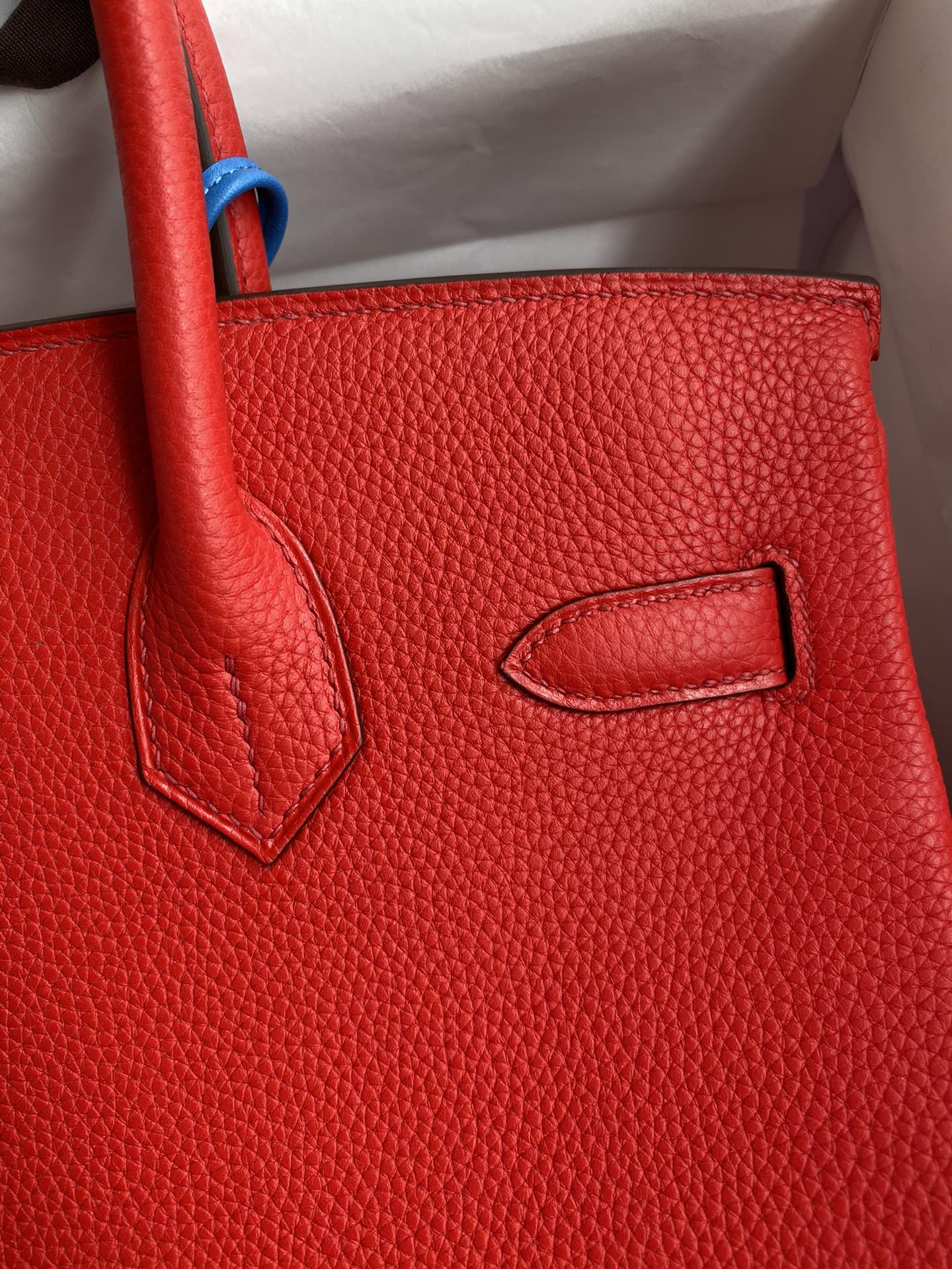 [TOP] HERMES Birkin Togo Leather 30cm - Rouge Casaque & GHW