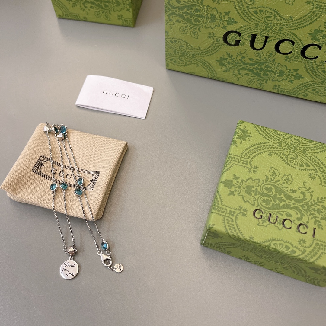 [TOP] GUCCI GG Necklace - Silver