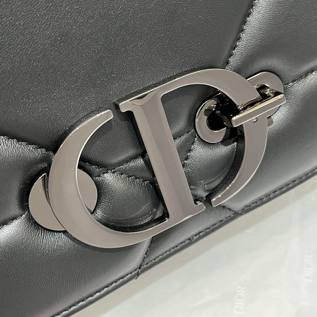 [Top] Christian Dior Montaigne Bag Sheepskin 25*8*15cm - Black