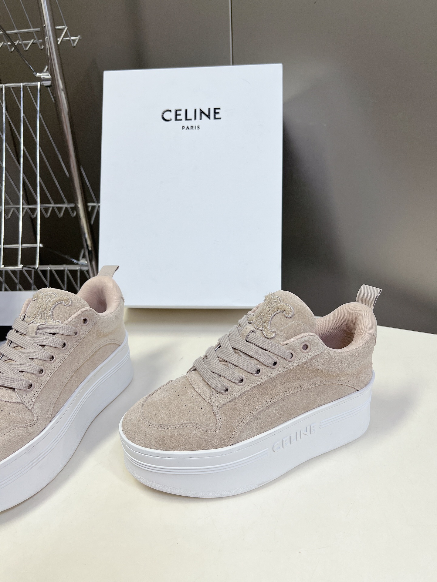 [TOP] CELINE Little White Shoes With Platforms - 3 Colour