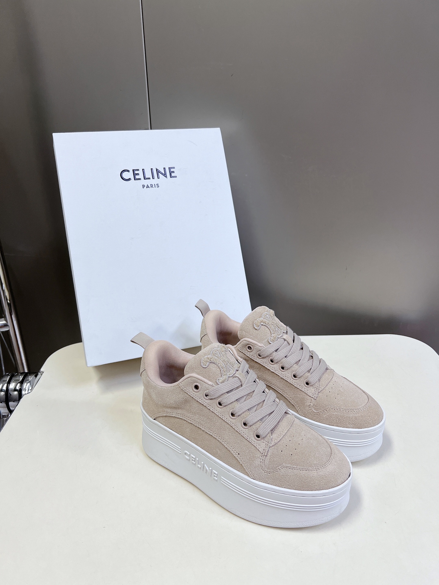 [TOP] CELINE Little White Shoes With Platforms - 3 Colour