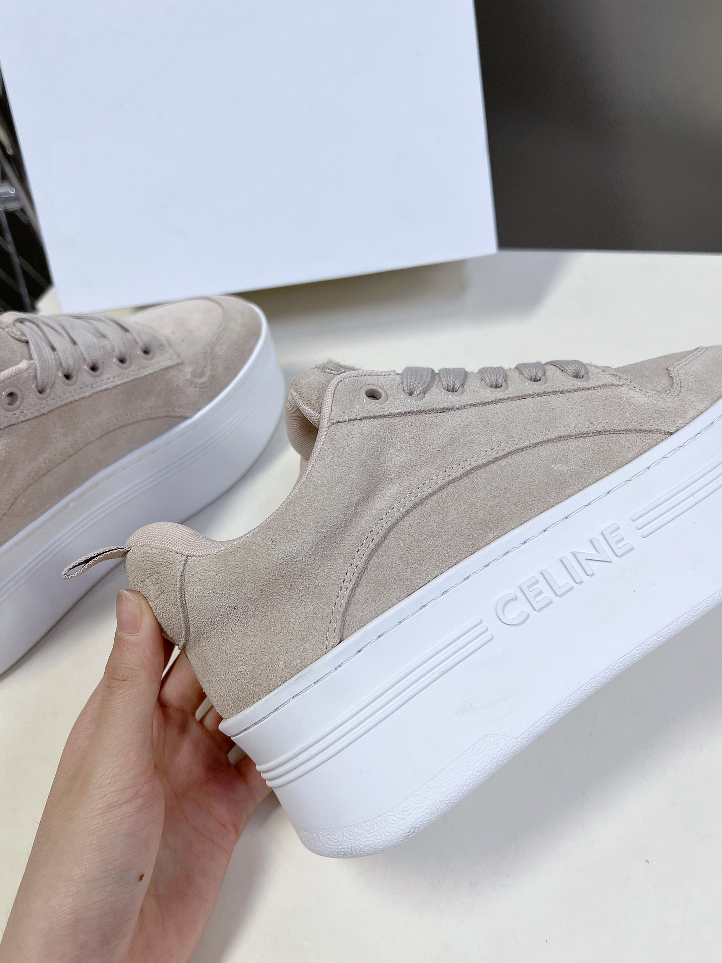 [TOP] CELINE Little White Shoes With Platforms - 3 Colour