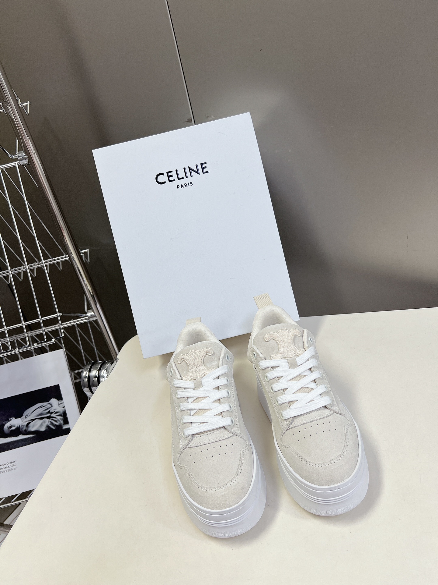 [TOP] CELINE Little White Shoes With Platforms - 3 Colour