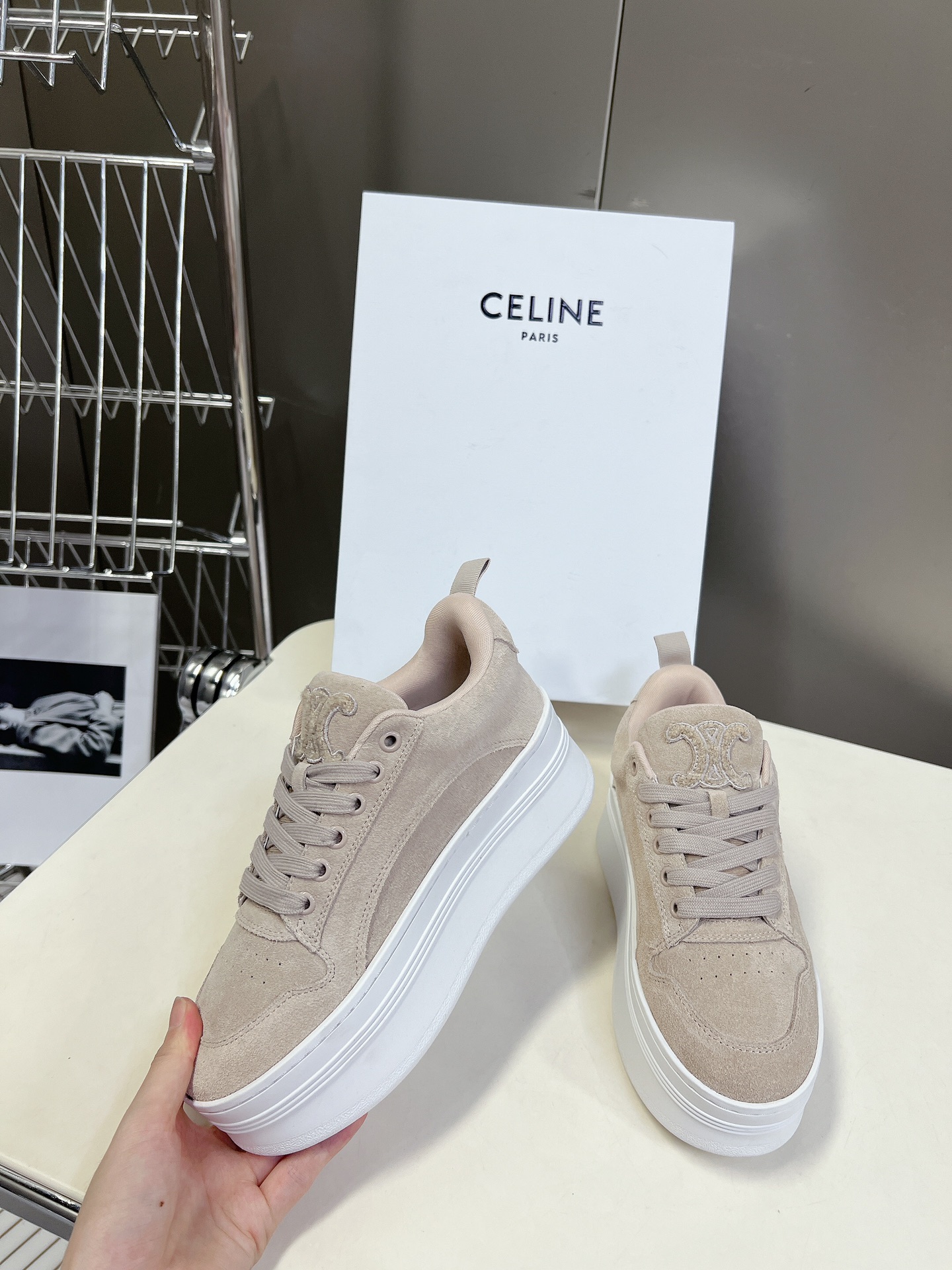 [TOP] CELINE Little White Shoes With Platforms - 3 Colour