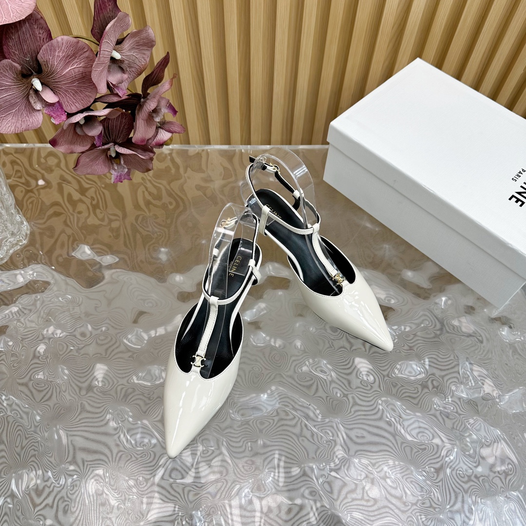[TOP] CELINE Pointy Mules with Kitten Heels - 5 Color