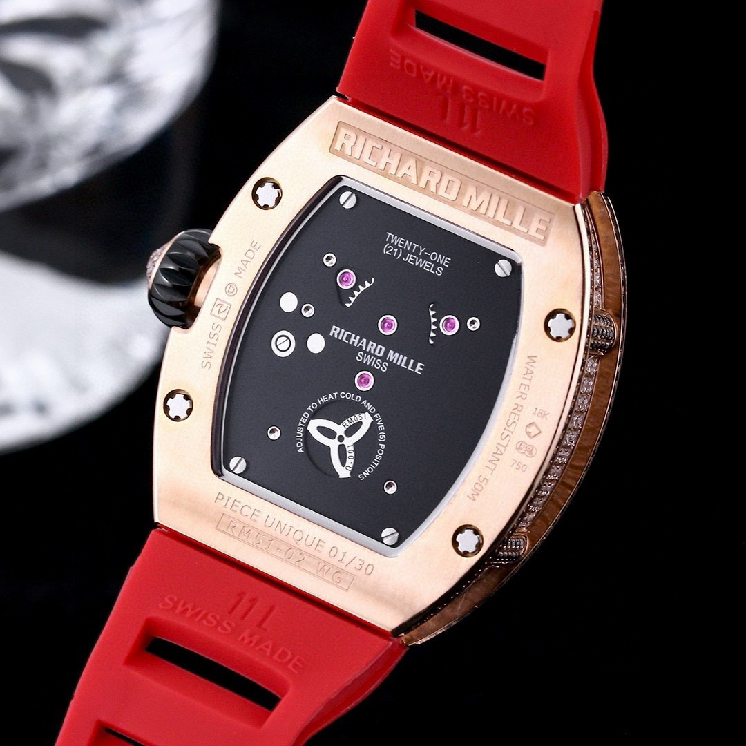 [TOP] Richard Mille RM51-02 Watch Strap- Red