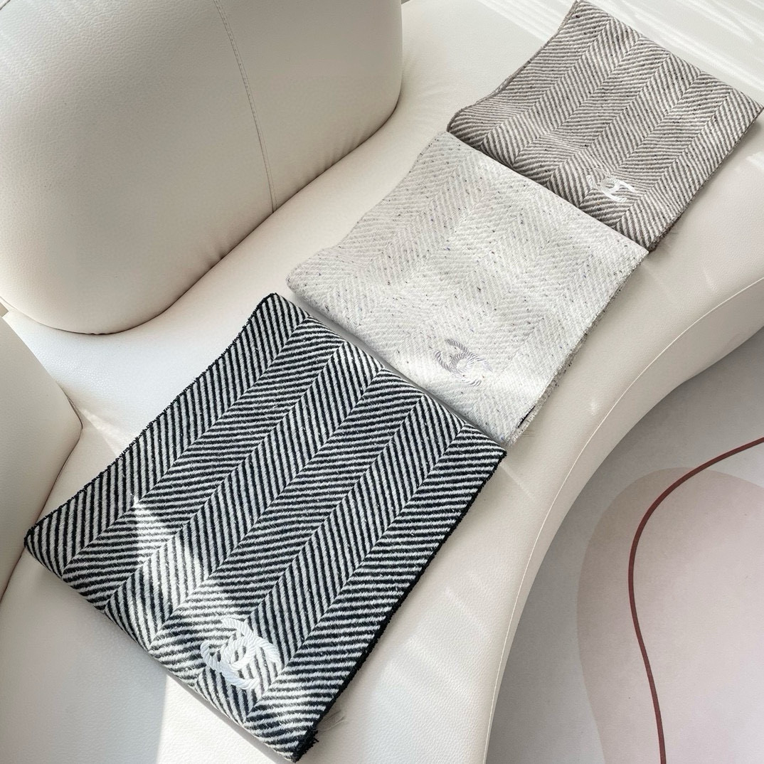 [TOP] CHANEL CC Scarf 35*180cm - 3 Colors
