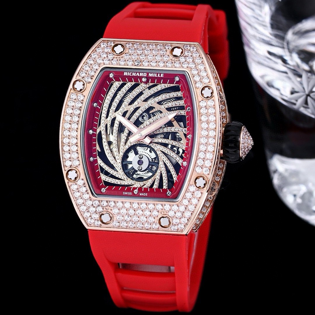 [TOP] Richard Mille RM51-02 Watch Strap- Red