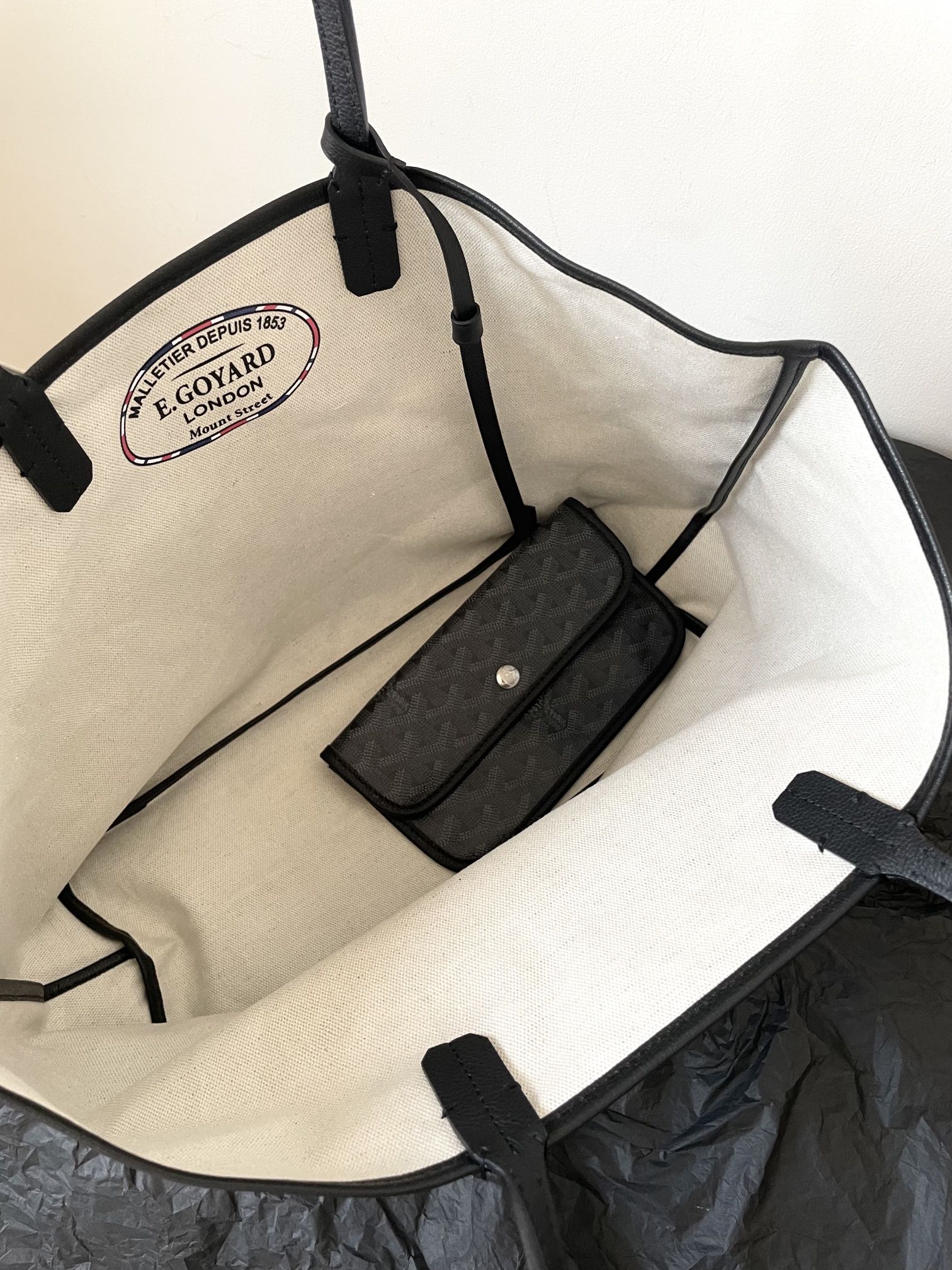 [TOP] Goyard Saint Louis Bag  28 cm x 15 cm x 34 cm/34 cm x 20 cm x 40 cm - Black