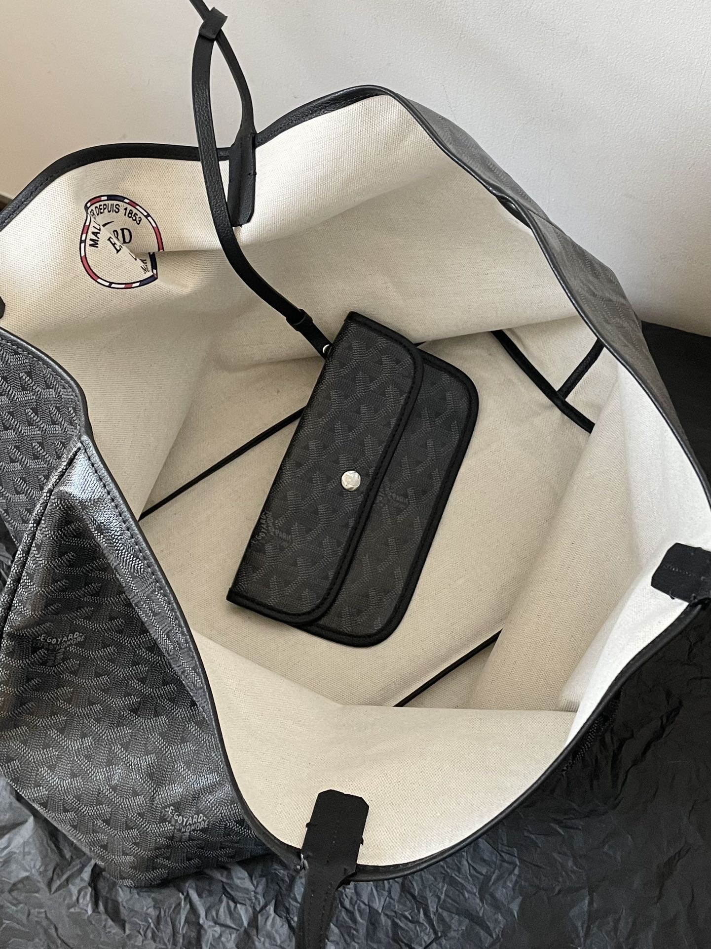 [TOP] Goyard Saint Louis Bag  28 cm x 15 cm x 34 cm/34 cm x 20 cm x 40 cm - Black