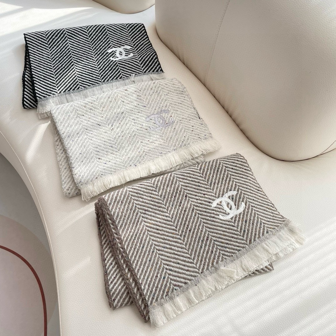 [TOP] CHANEL CC Scarf 35*180cm - 3 Colors