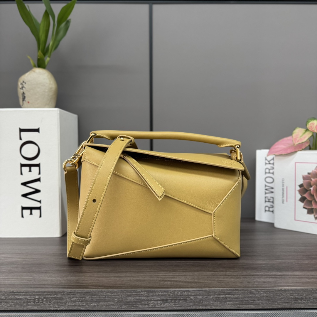 [TOP] LOEWE Puzzle Bag Anagram 18*12.5*8CＭ/24*10.5*16CM - Yellow