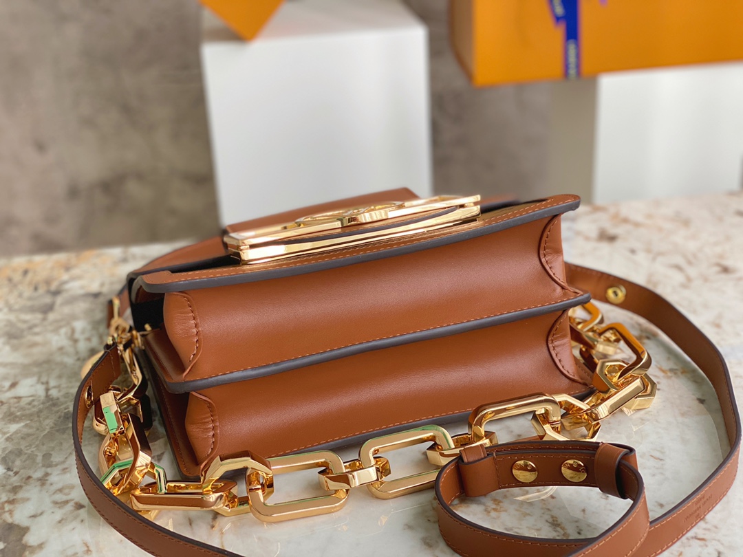 [TOP] Louis Vuitton LV Dauphine Handbags 25 x 17 x 10.5 cm/20 x 15 x 9cm  - Brown&GHW