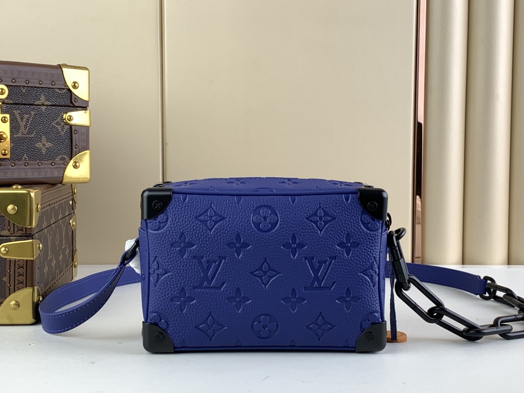[TOP] Louis Vuitton LV Men's Mini Soft Trunk 18.5 x 13.0 x 8.0cm - Blue