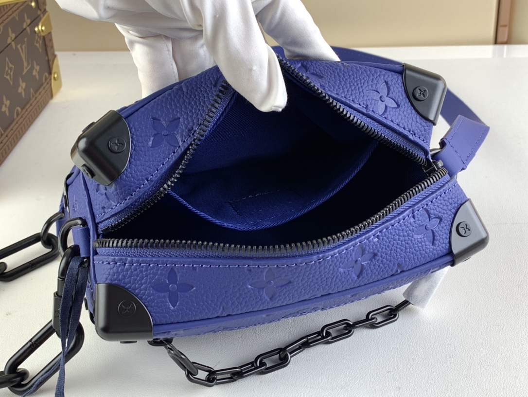 [TOP] Louis Vuitton LV Men's Mini Soft Trunk 18.5 x 13.0 x 8.0cm - Blue