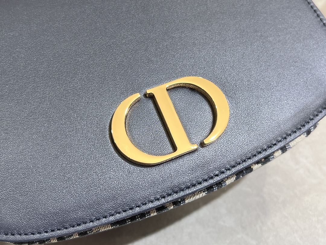 [Top] Christian Dior Cowhide 30 Montaigne Bag 19*12*8CM/19*12*6CM - Navy Blue&GHW