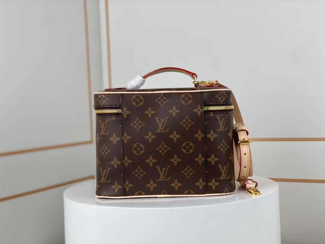 [TOP] Louis Vuitton LV Vanity Cloth Handbag 23/18/14.5cm - Brown