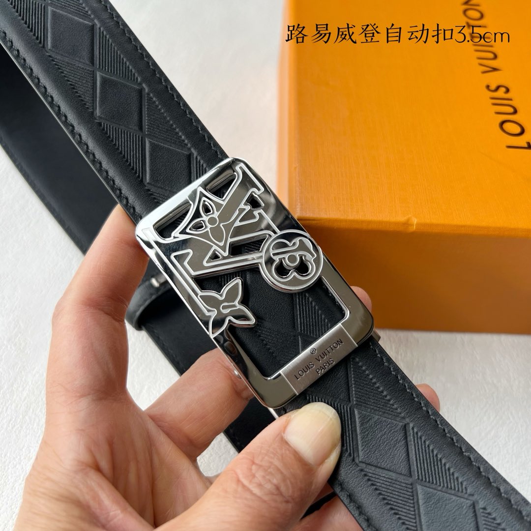 [TOP] Louis Vuitton LV Calfskin Belt -  3.5CM