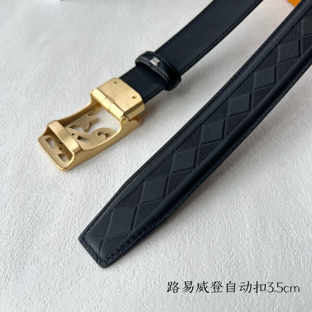 [TOP] Louis Vuitton LV Calfskin Belt -  3.5CM