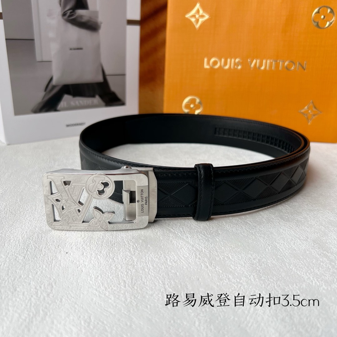 [TOP] Louis Vuitton LV Calfskin Belt -  3.5CM