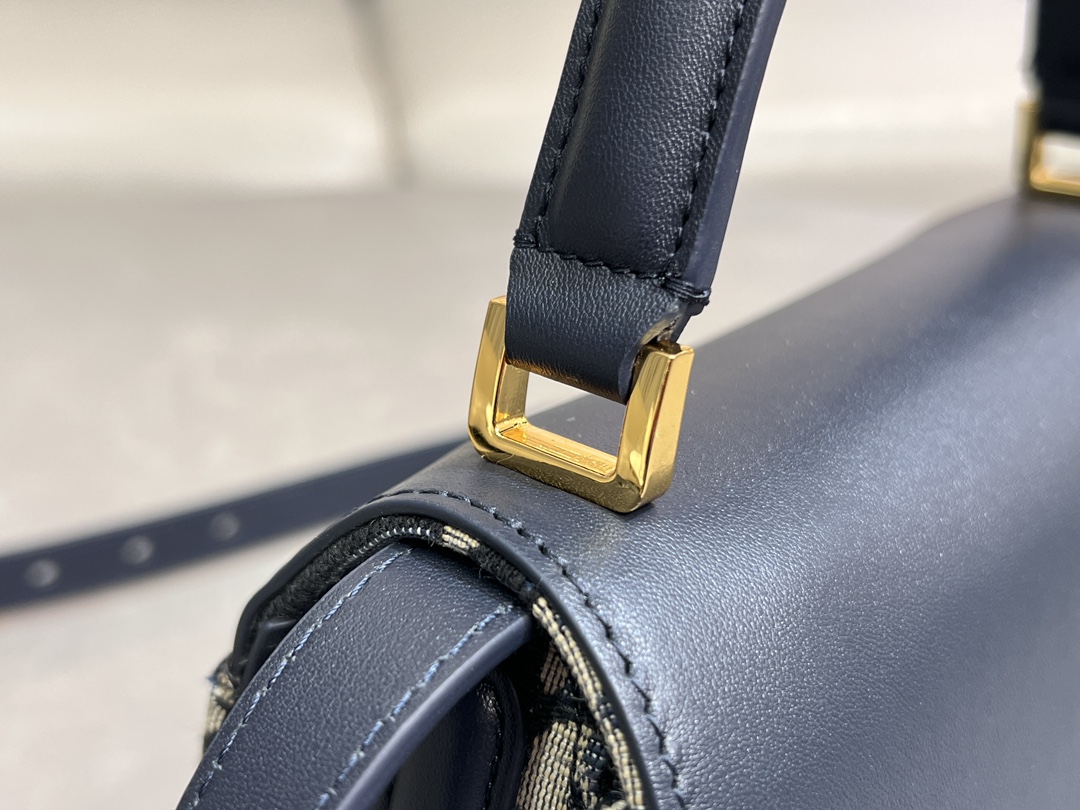 [Top] Christian Dior Cowhide 30 Montaigne Bag 19*12*8CM/19*12*6CM - Navy Blue&GHW