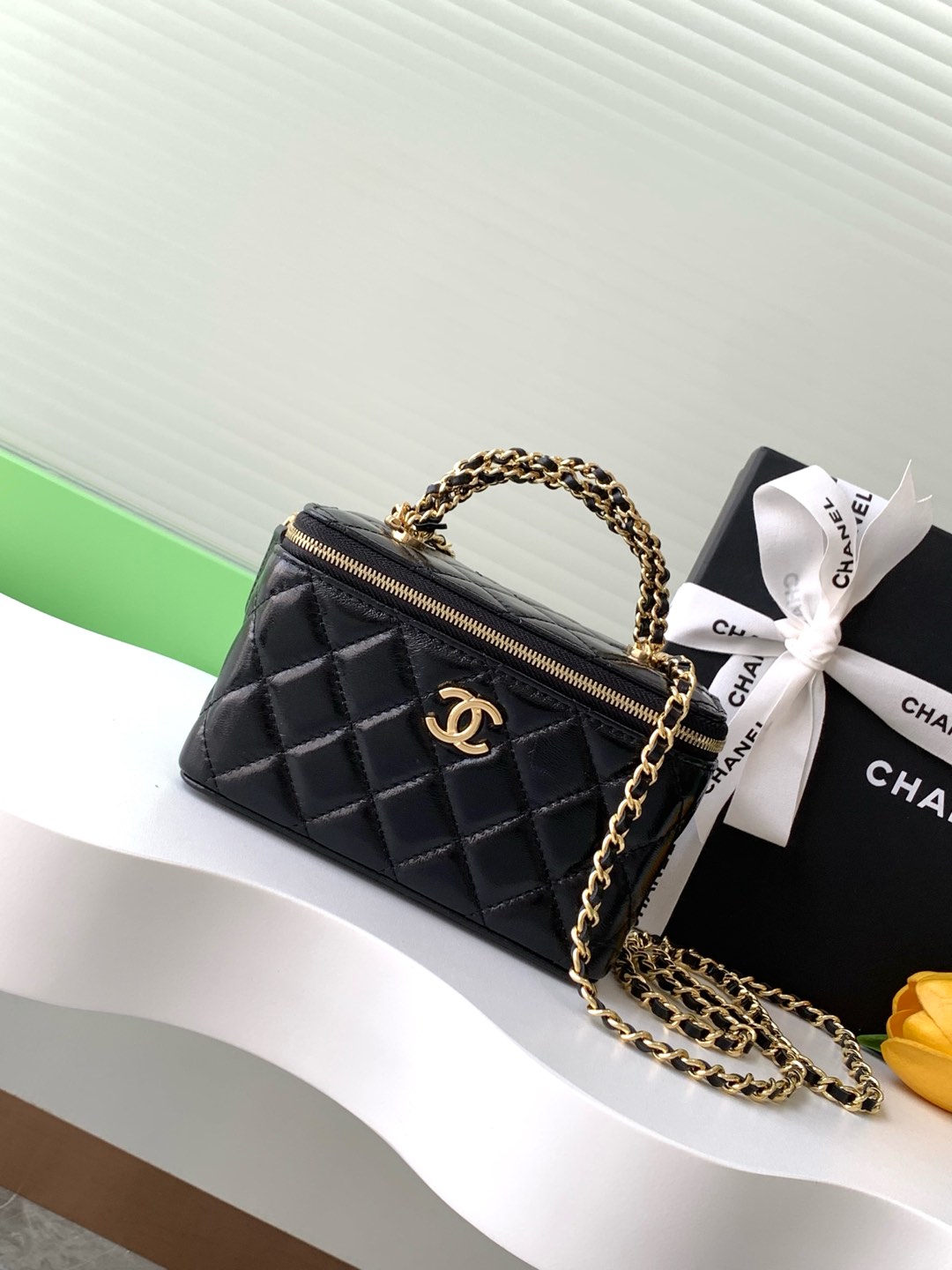[TOP] CHANEL Vanity Case Top Handle 17*9.5*8cm - 4 Color