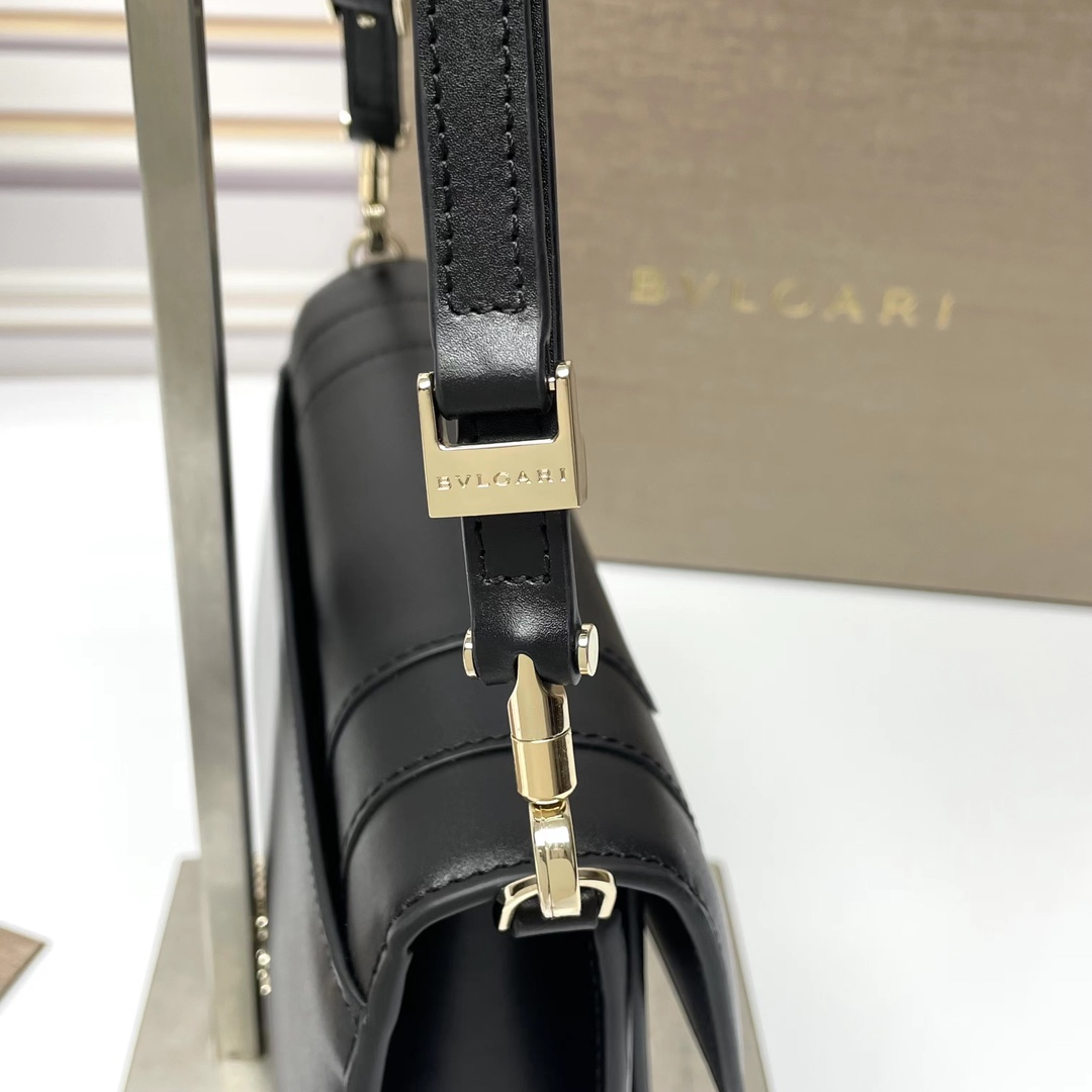 [TOP] BVLGARI Serpenti Forever Crossbody Bag 22x15x4.5cm - Black