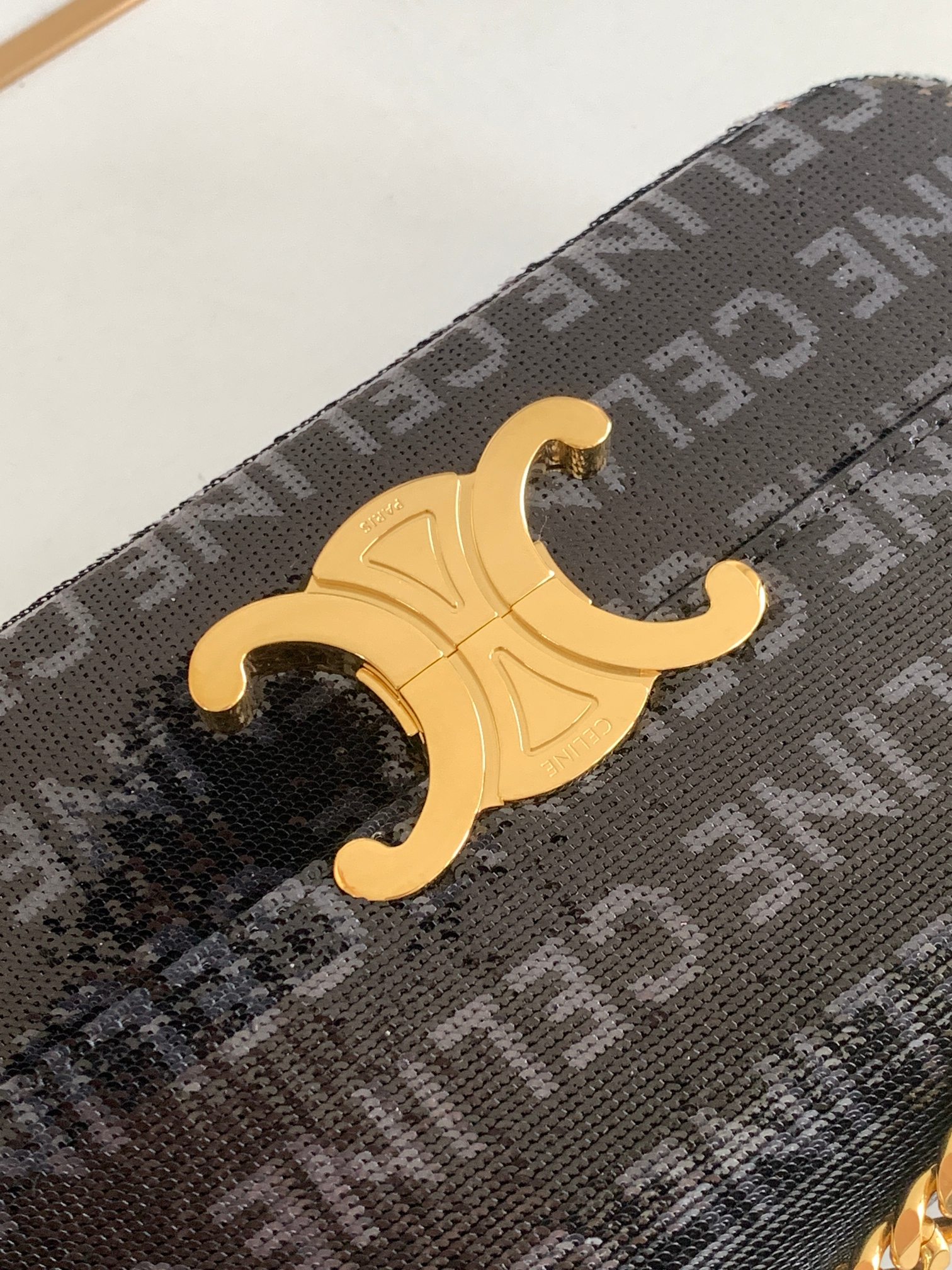 [TOP] CELINE Triomphe Bag Sequin Chain Underarm Bag 20.5*10.5*4cm - 2 Colour