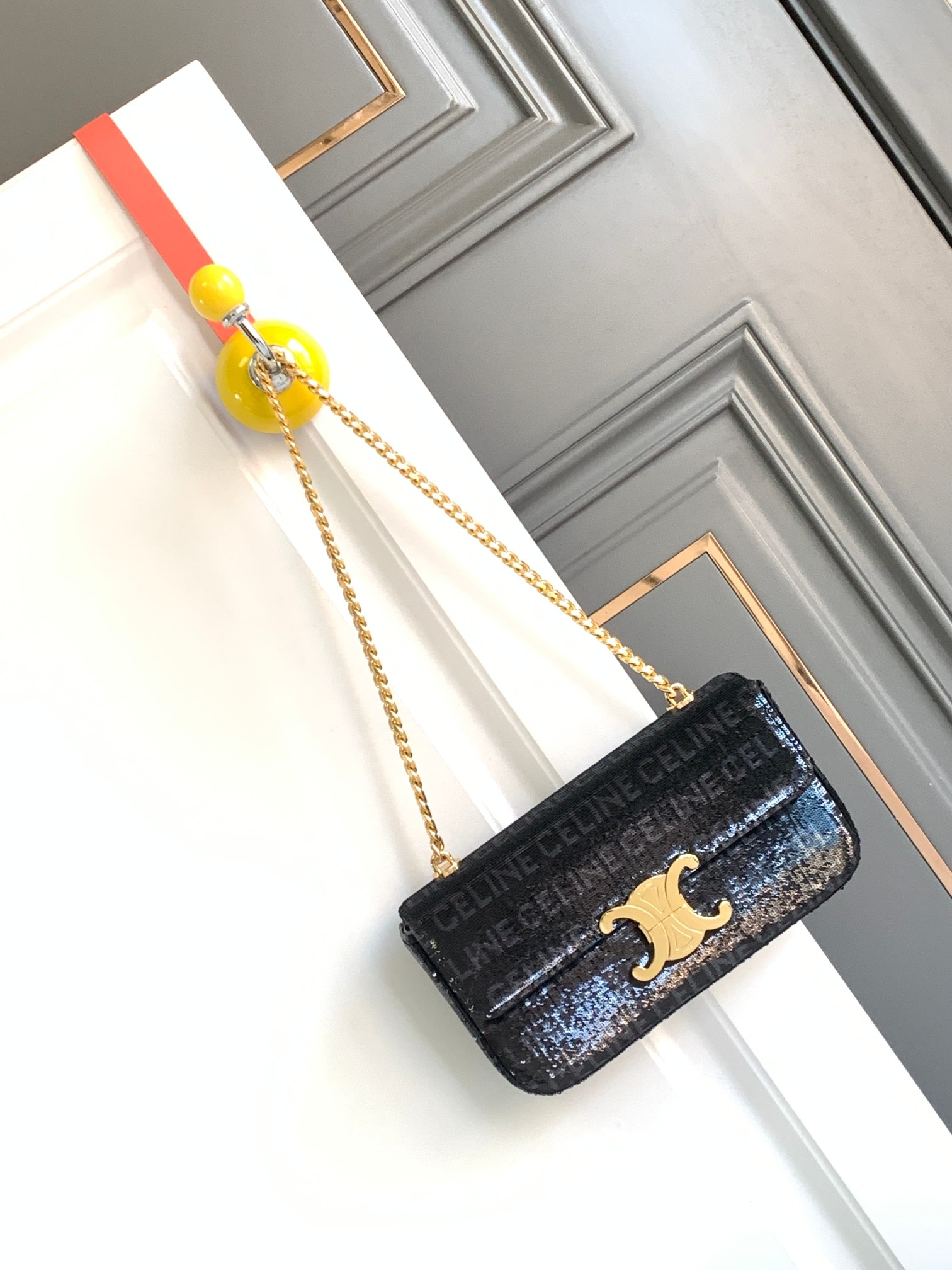 [TOP] CELINE Triomphe Bag Sequin Chain Underarm Bag 20.5*10.5*4cm - 2 Colour