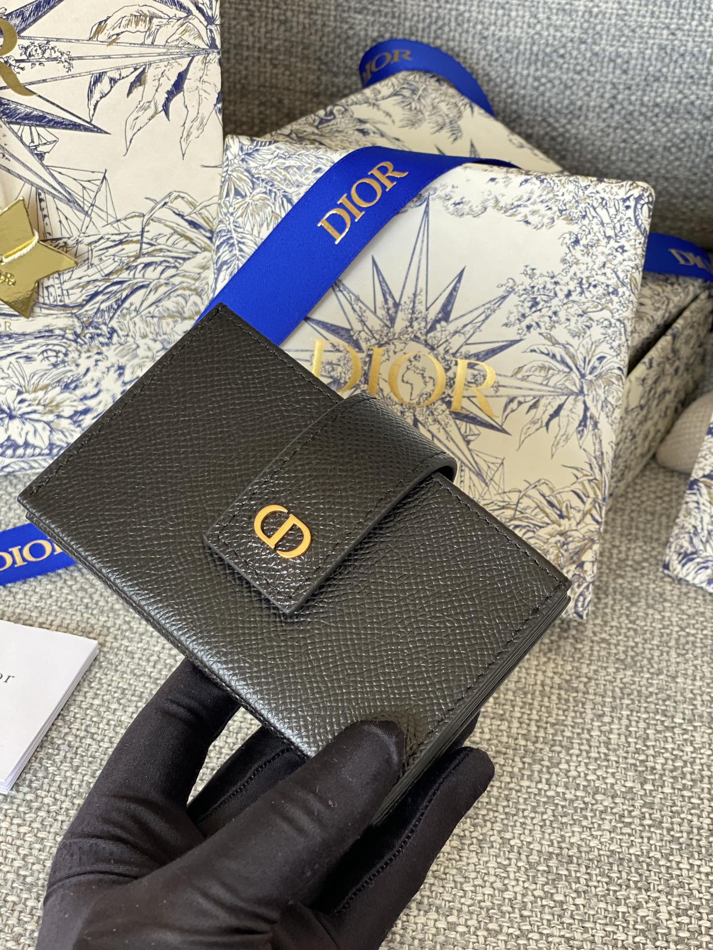 [TOP] Christian Dior 30 Montaigne Calfskin Card Holder 11x7x2cm - 6 Colors