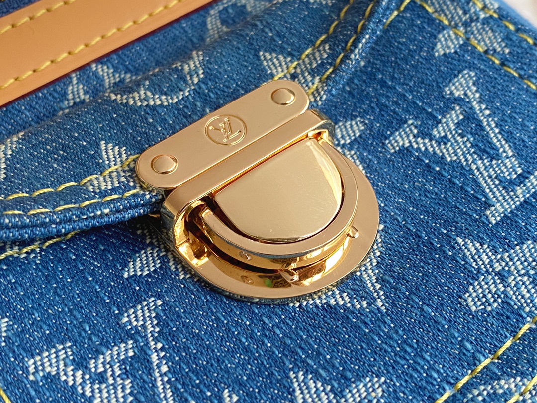 [TOP] Louis Vuitton LV 2005 Baggy PM Shoulder Bag 30×10×19cm- Blue