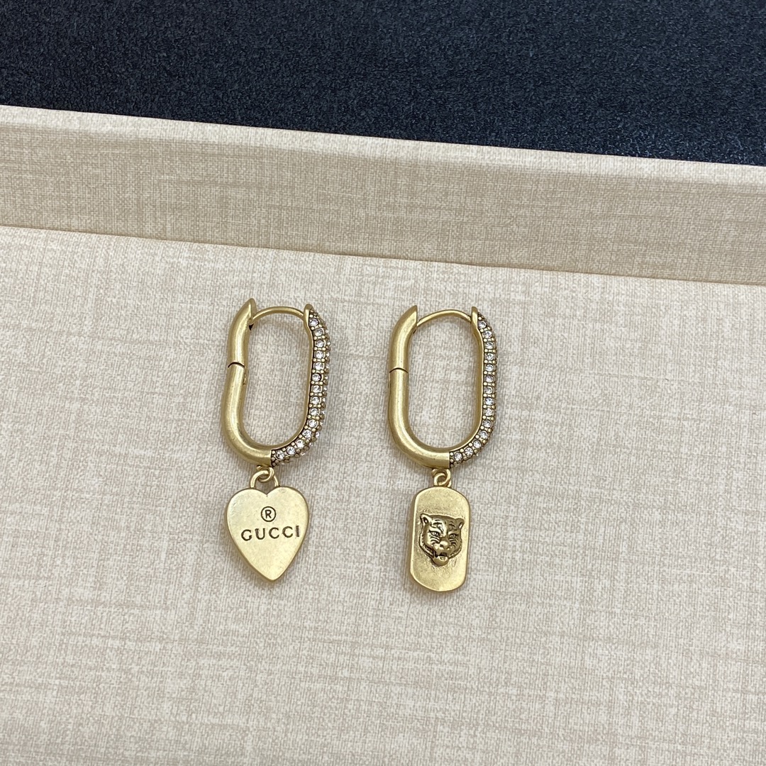 [TOP] GUCCI Earrings - Silver/Gold
