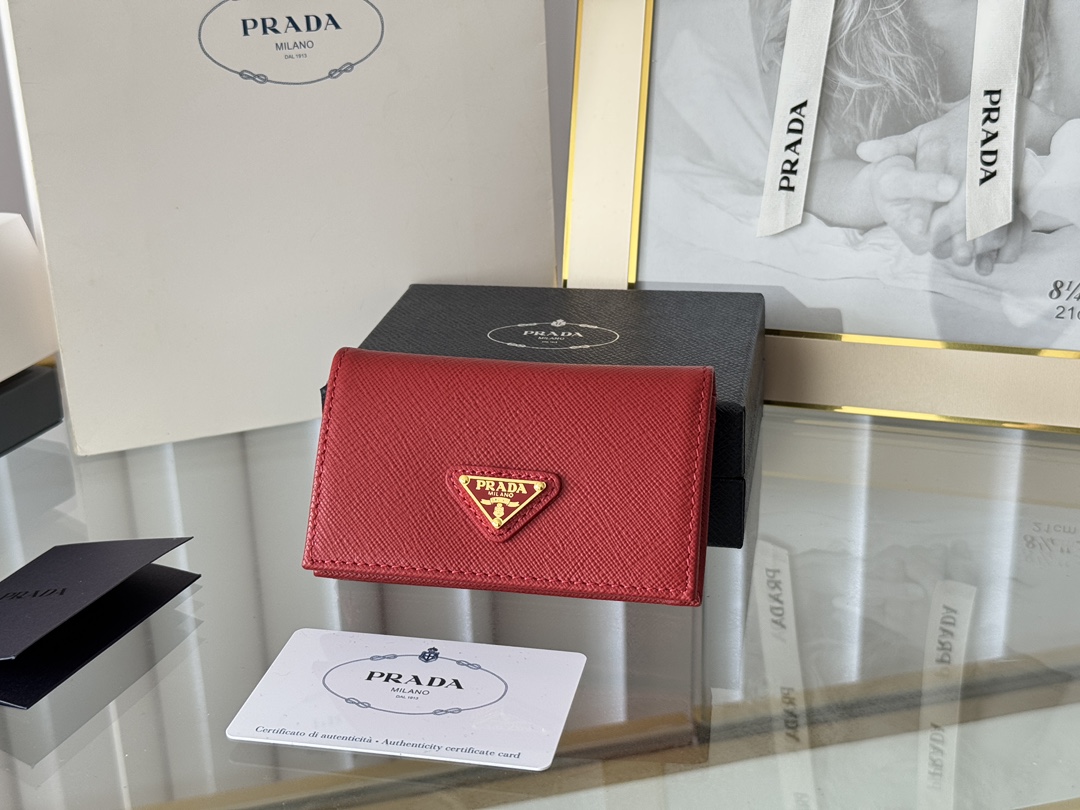[TOP] PRADA Card Holder 6.5×2.5×11cm - 10 Colors