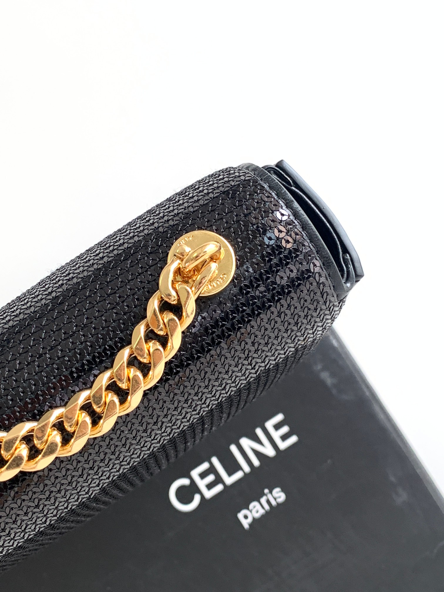 [TOP] CELINE Triomphe Bag Sequin Chain Underarm Bag 20.5*10.5*4cm - 2 Colour