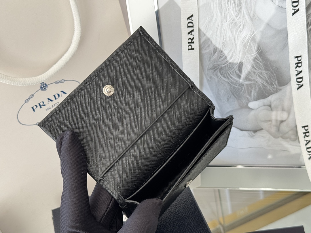 [TOP] PRADA Card Holder 6.5×2.5×11cm - 4 Colors&SHW/GHW
