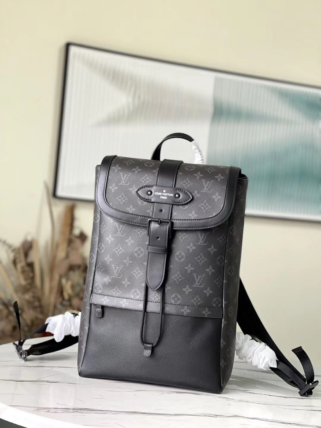 [TOP] Louis Vuitton LV Men's Saumur Backpack - 27.0 x 42.0 x 13.0cm - Black