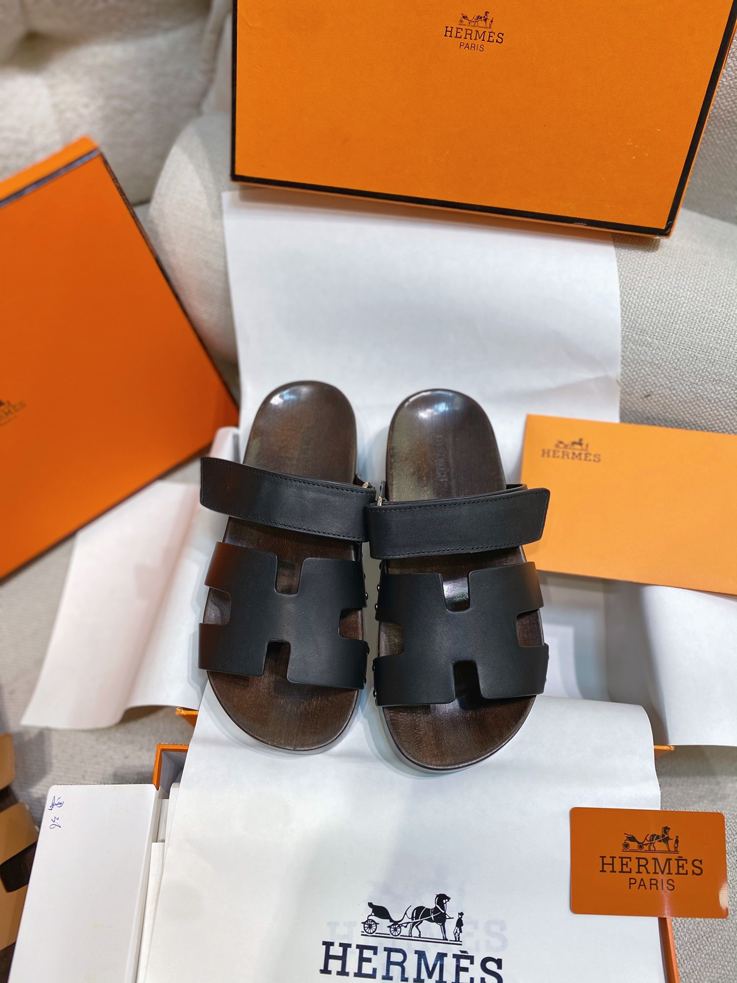 [TOP] HERMES Sandals With Wooden Soles - 3 Colour