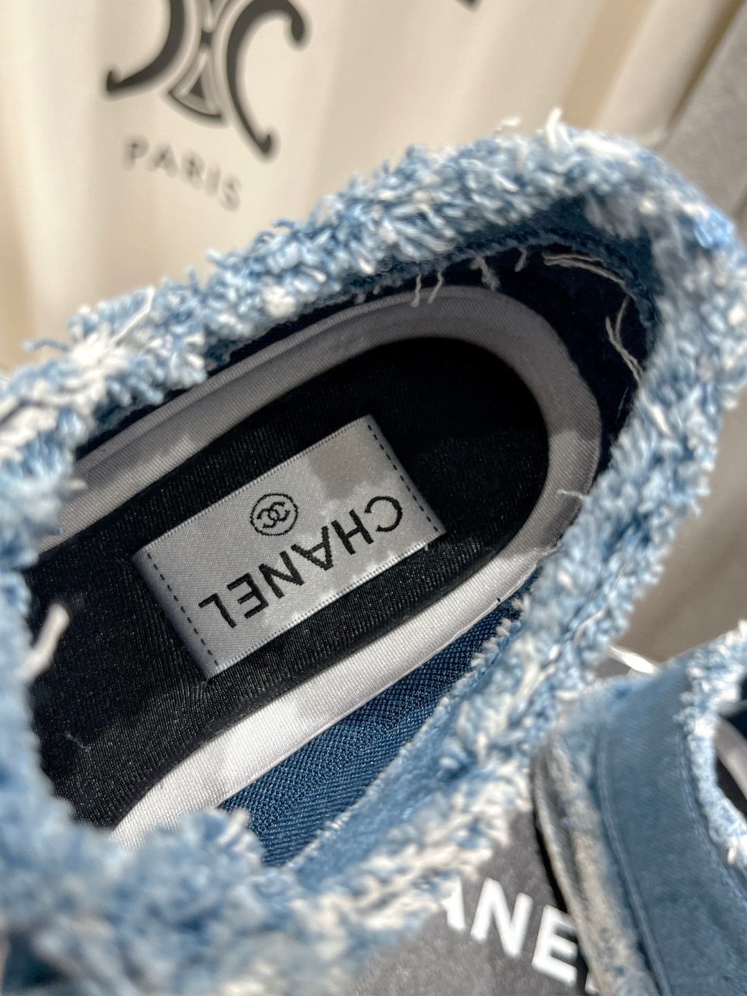 [TOP] CHANEL Denim Sneakers - Blue