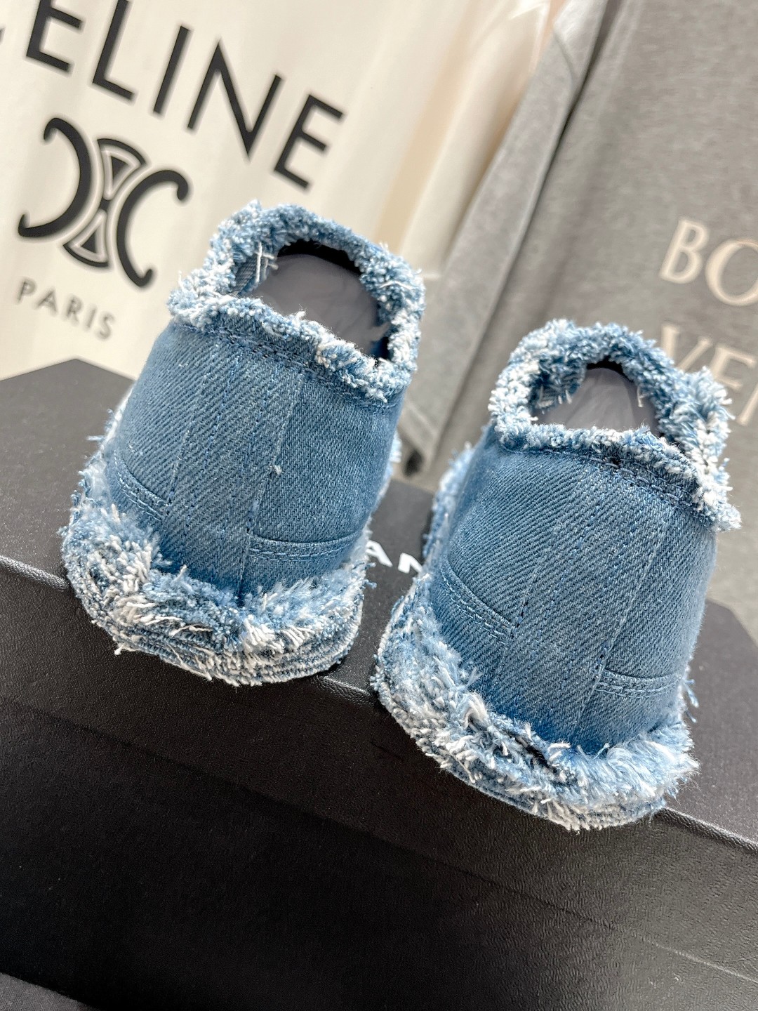 [TOP] CHANEL Denim Sneakers - Blue