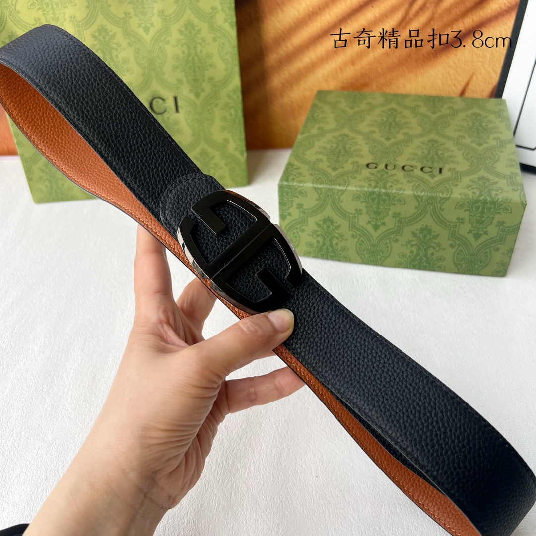 [TOP] GUCCI GG Reversible Belt Calfskin - 3.8cm