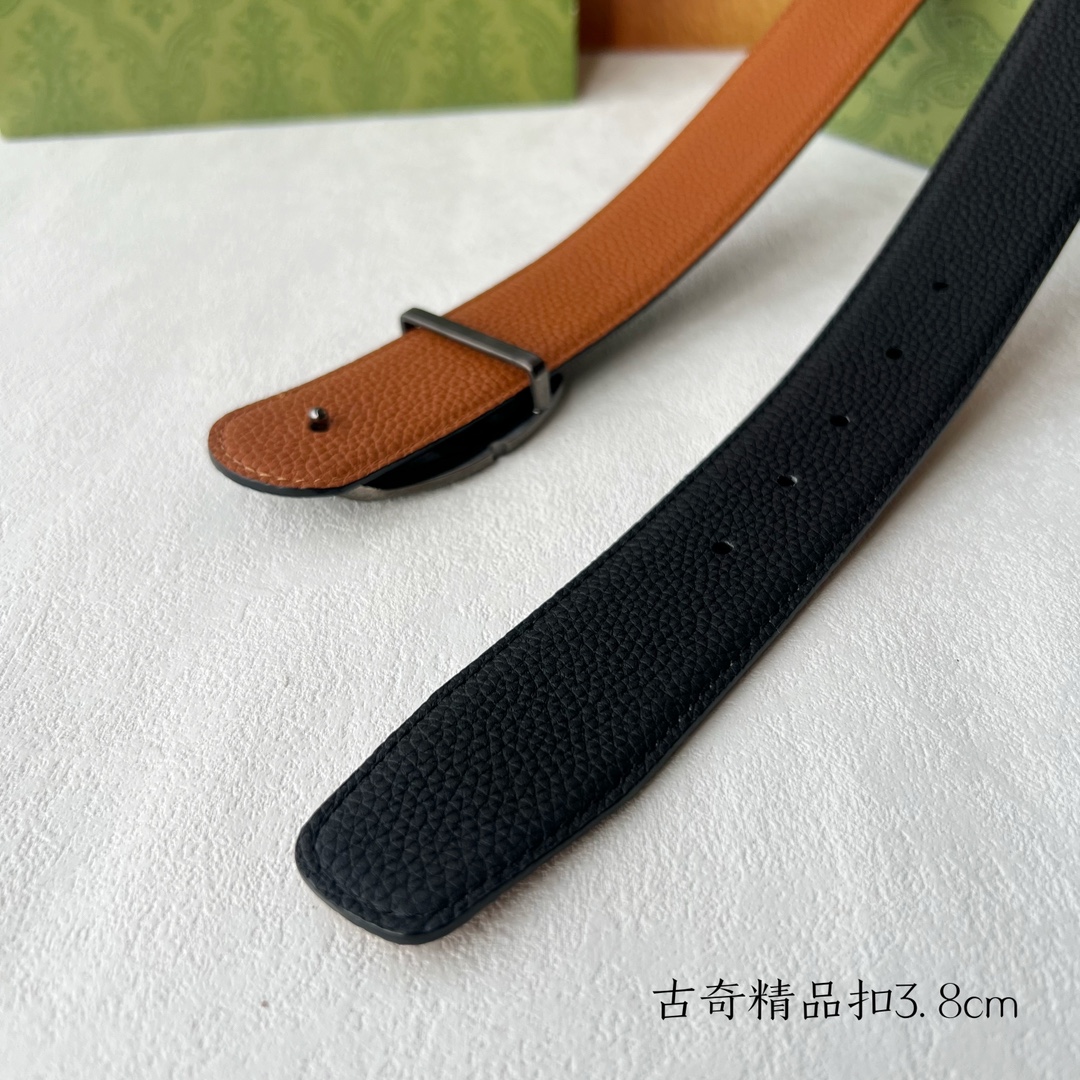 [TOP] GUCCI GG Reversible Belt Calfskin - 3.8cm
